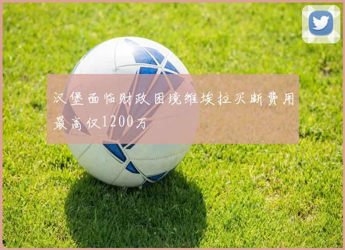 汉堡面临财政困境维埃拉买断费用最高仅1200万